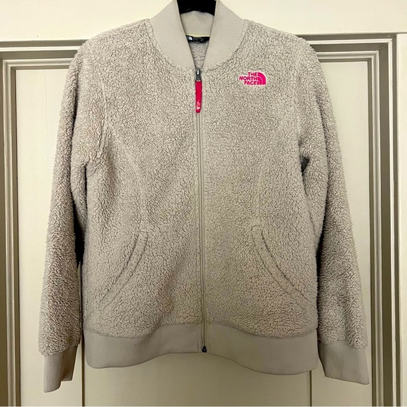 Girl’s The North Face Sherpa Bomber Jacket Size Extra Large - Picture 1 of 5